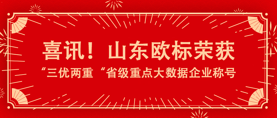 山東歐標(biāo)榮獲省級重點大數(shù)據(jù)企業(yè)稱號
